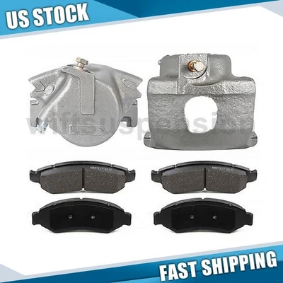 Front Brake Calipers Brake Pads for Ford E-150 Econoline Club Wagon 1984 1985 - Image 1 of 4