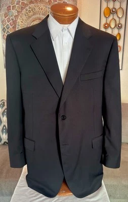 Stunning Canali Black 2 Btn Sport Coat Blazer Jacket Sz 52 L MINT! - Image 1 of 4