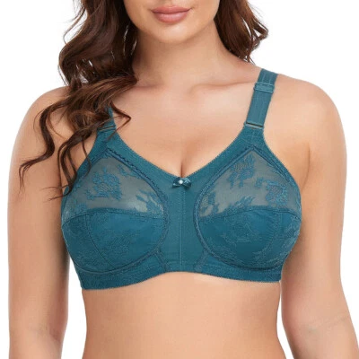 UK Size, Firm support, Non wired, Lace, Non Padded, Full Cup Bra, Minimiser - Image 1 of 4