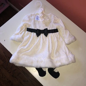 Christmas Bow Dress Layette Baby Girl 12M New With Tags - Picture 1 of 11
