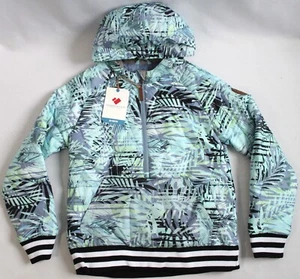 Obermeyer Big Girls L 14-16 Peri Down Anorak Lei Out Blue 1/2 Zip Winter Jacket - Picture 1 of 9