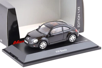VW BEETLE COUPE 2012 DEEP BLACK SCHUCO 07472 1:43 VOLKSWAGEN NOIR - Photo 1/3