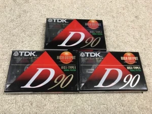 SET BESTEHEND AUS 3 - TDK D90 High Output Kassetten VERSIEGELT/NEU IECI/TYPEI - Bild 1 von 1