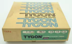 Tygon B-44-3 Clear PVC Tubing 1/16" ID 1/8" OD 1/32 Wall Food Grade 40 Feet - Picture 1 of 3