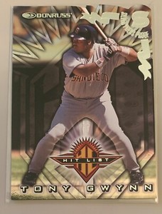 1998 Donruss Hit List Press Proof Silver /1500 Tony Gwynn #372 HOF-SD Padres
