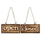 2pcs Door Sign Wooden Bar Open Sign Open Closed Hanging Board