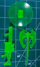 Custom Resin GL constructs for 6in. figure 1:12 Green Lantern axe shield 