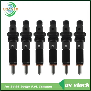 6 Pcs Diesel Fuel Injector Set For Dodge Cummins Engine 5.9L 1994-1996 4928990 - Picture 1 of 7