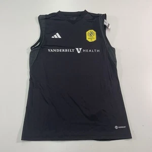 Adidas Nashville SC Sleeveless Training Jersey Men's Small 2023 On-Field Black - Picture 1 of 12