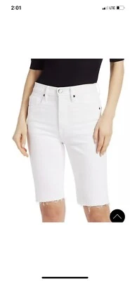 MARCO DENIM MID LE VINTAGE BERMUDA CORTE DESGASTADO DESHILACHADO PANTALONES CORTOS VAQUEROS $205 24 Foto 1 de 4