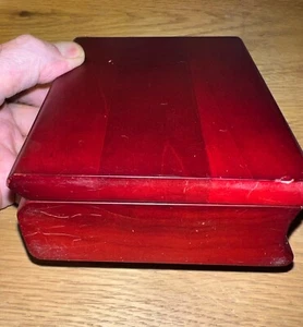 "Things Remembered" DANBURY Quartz Mahogany Book Shaped Clock Battery Included - Picture 1 of 9