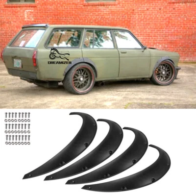 Guardabarros para Datsun 510 610 negro 4X guardabarros 3" arcos de rueda extra anchos Foto 1 de 4
