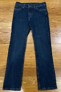 Wrangler Boys Straight Leg Adjustable Waist Dark Wash Blue Jeans Size 14R - Picture 1 of 13