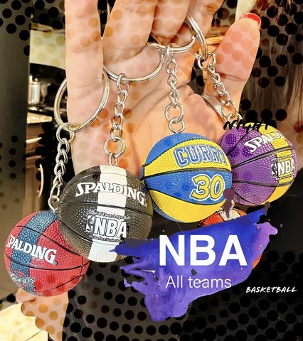Basketball mini Keychain Lakers, Houston Rockets, Memphis, Nets and more!!!! Cover