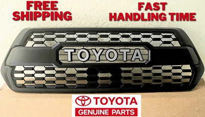 REJILLA TACOMA TRD PRO 16-23 NEGRA CON LETRAS GRIS PLATA GENUINA OEM PT228-35170 Foto 1 de 2