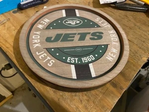 New York Jets Sportschild, GO JETS! 12""T x 1,25"" th, neu im Karton, reduzierter Preis - Bild 1 von 11