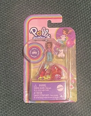 MATTEL POLLY POCKET MINI DOLL & METAL MINI SCOOTER - Image 1 of 2