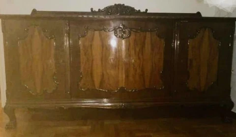 CLASSIC HANDMADE LARGE WALNUT TIMBER SIDEBOARD Cover