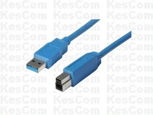 USB 3.0 Kabel A-Stecker auf B-Stecker HighSpeed Datenkabel blau 5m - Bild 1 von 1