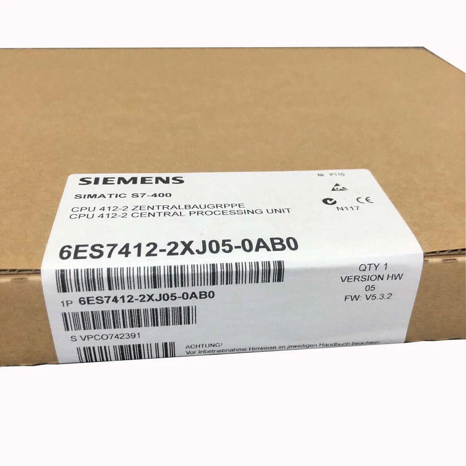 1PC New Siemens S7-400CPU module 6ES7412-2XJ05-0AB0 6ES7 412-2XJ05-0AB0 - Image 1 of 1