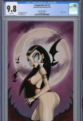 Vampirella #v5 #1 (2019) Dynamite CGC 9.8 White Mendoza Virgin Variant Cover C — 第 1/3 张图片