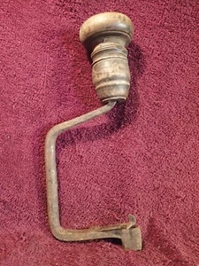 ANTIQUE 1800-s HANDMADE WOOD - METAL DRILL SWEDEN SWEDISH FOLK ART - COLLECTIBLE - Picture 1 of 9
