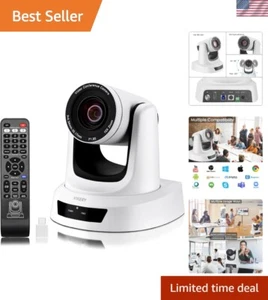 Versatile 10X Zoom Webcam with HDMI/USB for Professional Live Video Conferencing - Picture 1 of 9
