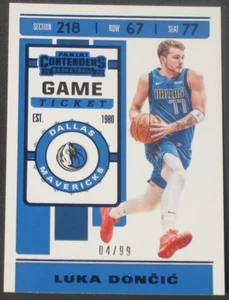 Luka Doncic 2019-20 Panini Contenders Blue Game Ticket Parallel #73 (4/99) - Picture 1 of 2