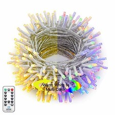 Hezbjiti 300 LED Catena Luminosa (300 Leds (Bianco Caldo & Multicolore))