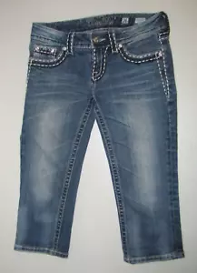 Damen Miss Me Stretch Jeans Caprihose. Größe 26 blau. 18" Schrittlänge. - Bild 1 von 2