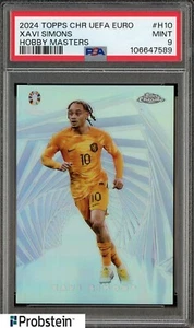 2024 Topps Chrome UEFA Euro Soccer Hobby Masters #H10 Xavi Simons PSA 9 MINT - Picture 1 of 2