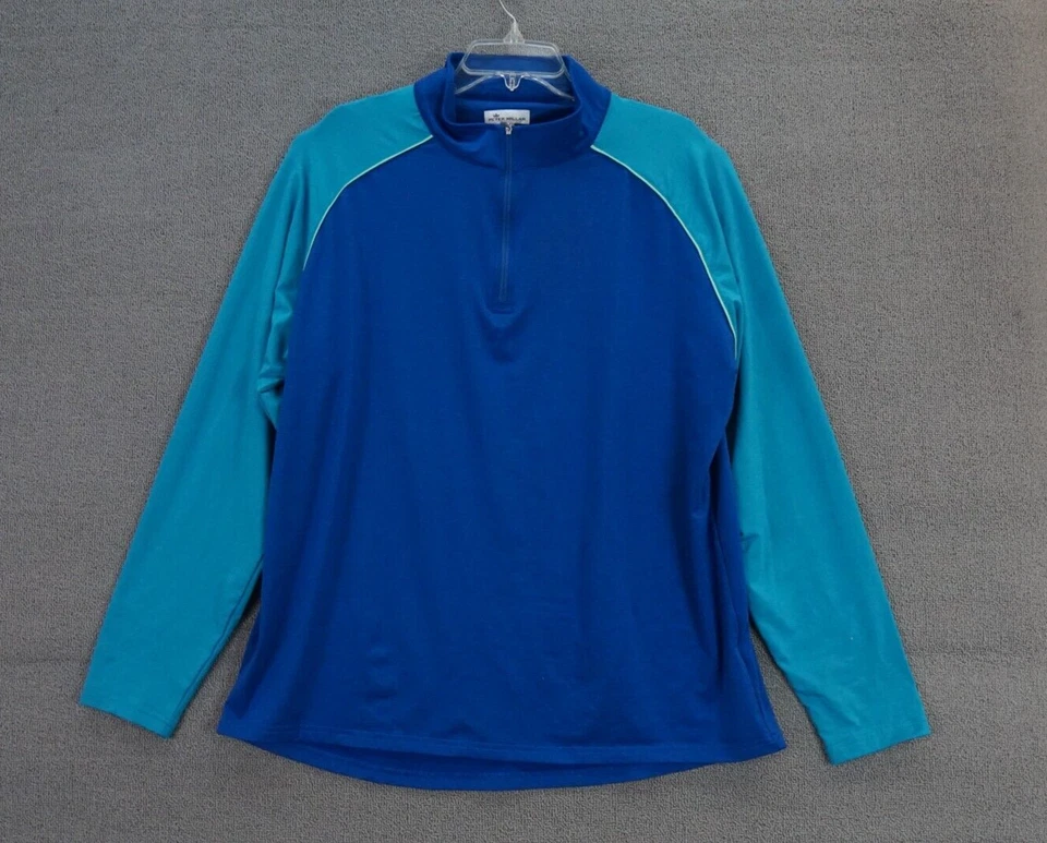 Peter Millar Pullover Mens XL Blue Half Zip Sweater Casual Golf Shirt - Image 1 of 4
