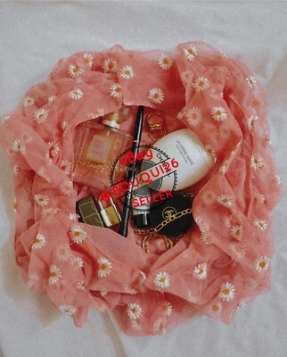 NWT ZARA EMBROIDERED TULLE BUCKET BAG PINK ONE SIZE REF:5648/510 - Image 1 of 3