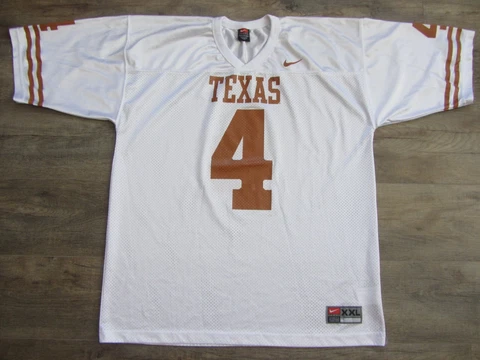 Texas Longhorns Nike NCAA College Football Jersey #4 2XL Team White Horns XXL Cover