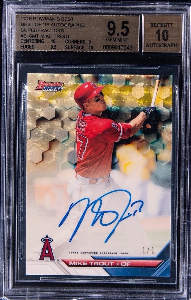 Mike trout マイク・トラウト 直筆サイン カード BGS9.5 Mike trout マイク・トラウト 直筆サイン カード BGS9.5 Mike trout