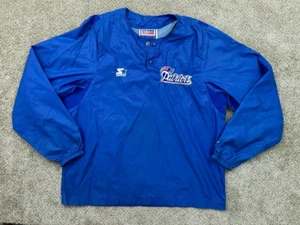 Starter Pro Line New England Patriots Jacket Men's Medium Blue Pullover VINTAGE - Picture 1 of 10