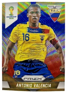 2014 Panini Prizm World Cup Blue & Red Wave Prizm Antonio Valencia #64 - Picture 1 of 2