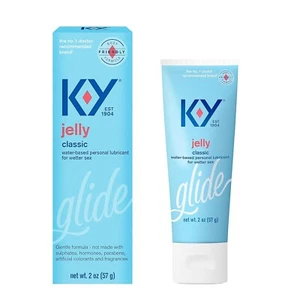 K-Y KY Jelly Gel Personal Lubricant Vaginal Dryness Moisture and Anal Lube 2oz