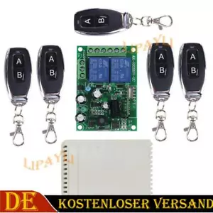 433MHz Funk Universal Garagentor Handsender 5X Fernbedienung & Empfänger 2Tasten - Bild 1 von 11