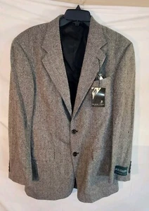 Oscar De La Renta Sports Jacket Lined Pockets Men's 40L 100% Wool New *Flaw* - Picture 1 of 10