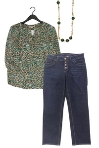 Completo moda donna taglia M con Esprit tunica taglia 40, Bonita jeans taglia 40 - Picture 1 of 8