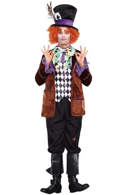 Brand New Alice in Wonderland Hatter Madness Men Adult Costume - Image 1 of 2