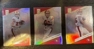 Lote de 3 - 2023 Panini Donruss Elite - Brock Purdy, C. McCaffrey & George Kittle - Imagen 1 de 10