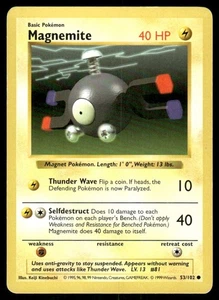 Pokemon Tcg Magnemite [Shadowless] #53 Pokemon Base Set LP - Picture 1 of 2