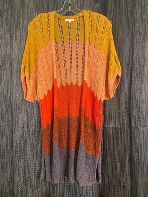 Cárdigan abierto largo de manga corta multicolor Maurices para mujer talla XS Foto 1 de 3