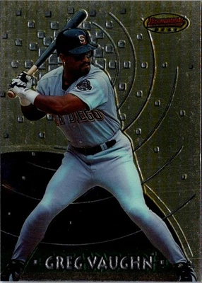 1997 Bowman's Best Greg Vaughn #53 San Diego Padres Baseball Card - Image 1 of 2