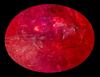 Esmeralda Roja 1,175 quilates 8,0 x 6,15 mm Corte Ovalado Beryl Wah-Wah Montañas Utah EE. UU. Foto 1 de 2