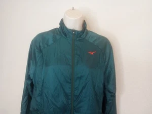 Mizuno Japan Engineered Women Green Athletic Windbreaker Jacket Size M - Picture 1 of 6