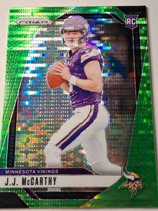 2024 Panini Prizm - Rookies J.J. McCarthy #400 Neon Green Pulsar Prizm (RC) - Bild 1 von 2