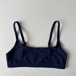 Skims Scoop Neck Pullover Bralette Bra Wireless Navy Blue Size S - Picture 1 of 5